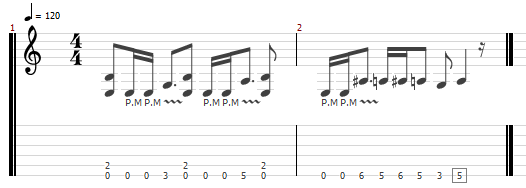 Pinch harmonic practice riff 1