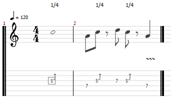 Guitar bending technique: blues bend