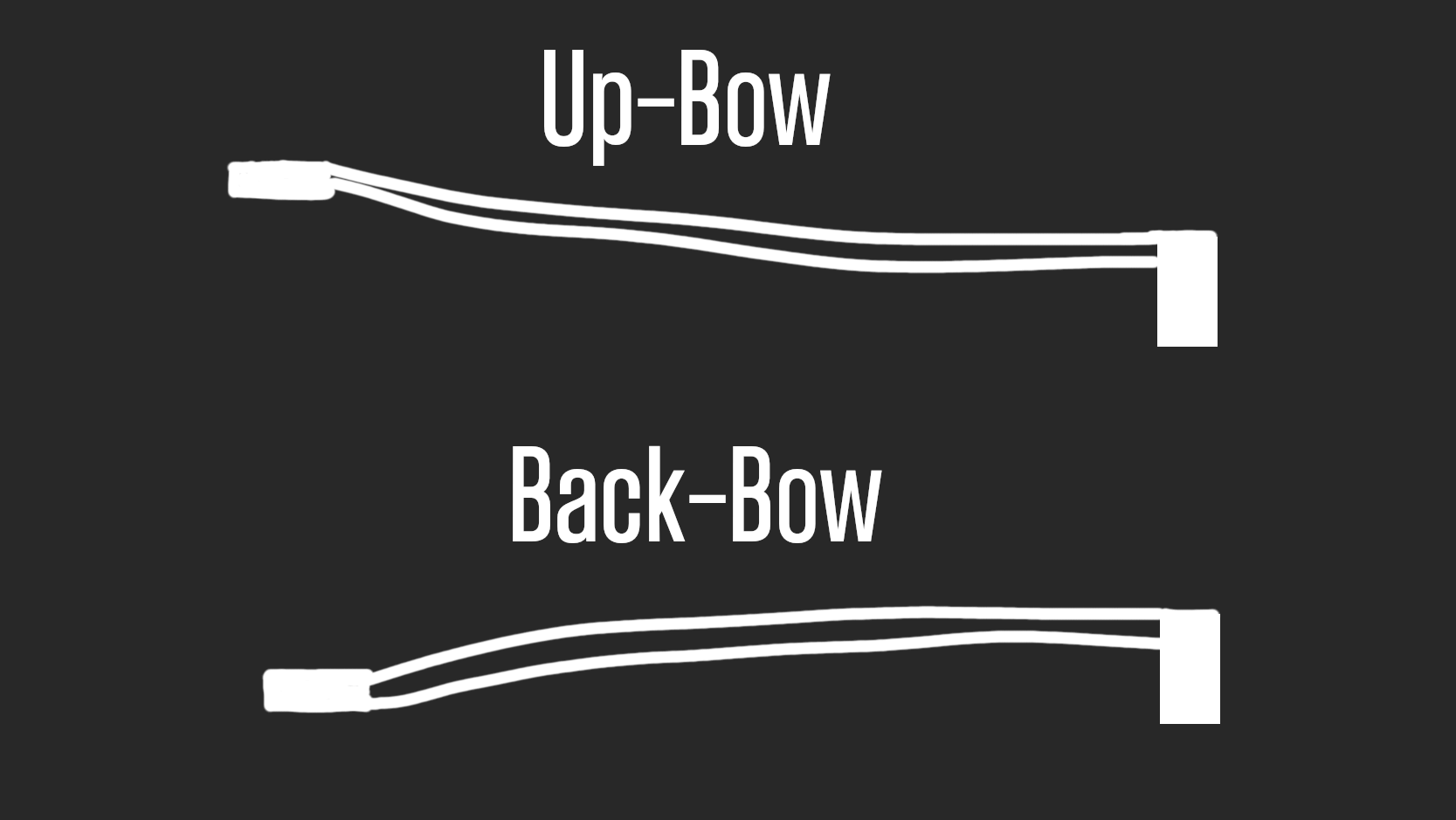 Guitar back bow and up bow